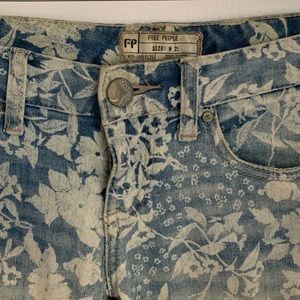 Free People Floral Jeans